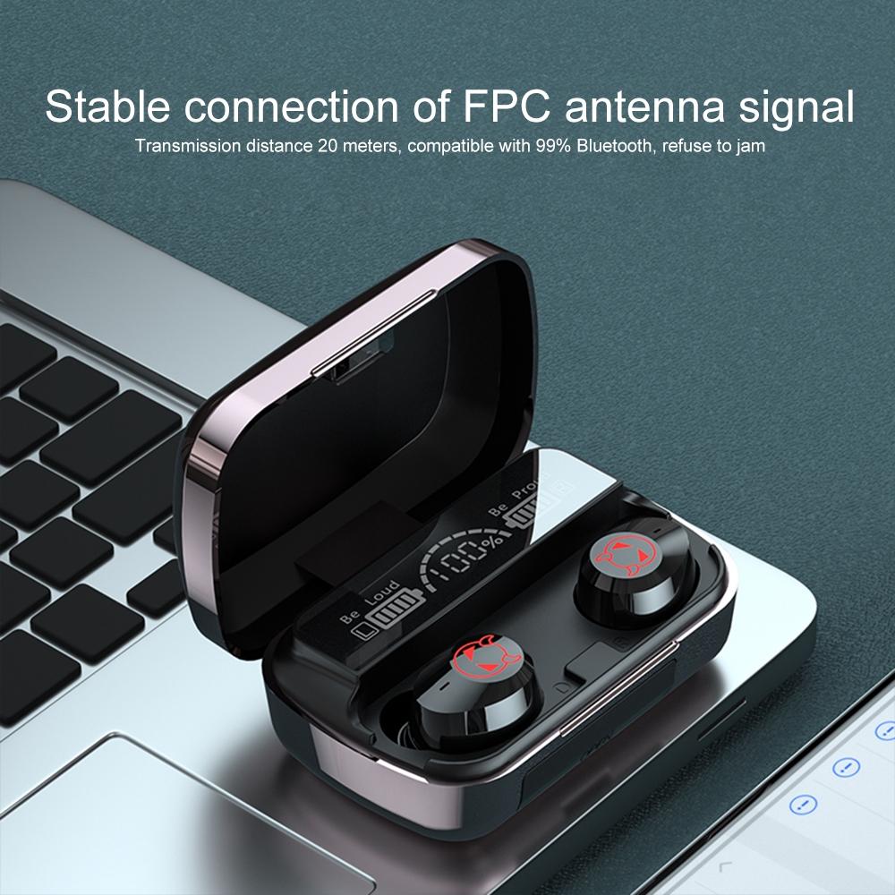 Intelligent Noise Reduction Bluetooth Earphones with Touch Control & Battery Display – Pink True Wireless In-Ear Headphones