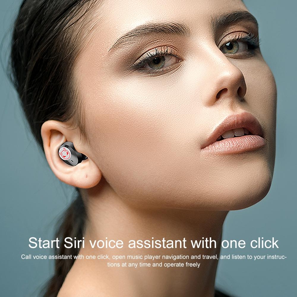 Intelligent Noise Reduction Bluetooth Earphones with Touch Control & Battery Display – Pink True Wireless In-Ear Headphones