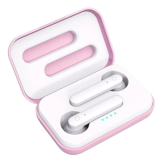 Wireless Touch Control Earphones with Magnetic Charging Box – Bluetooth 5.0 TWS In-Ear Headphones (Pink)