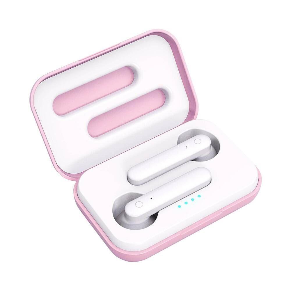 Wireless Touch Control Earphones with Magnetic Charging Box – Bluetooth 5.0 TWS In-Ear Headphones (Pink)