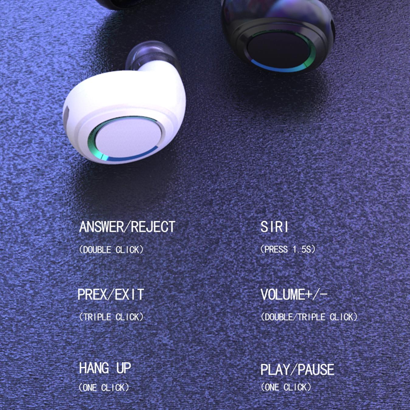 Mini TWS Wireless Bluetooth Earphones with Touch Display – Pink, Compact In-Ear Earbuds for Music & Calls