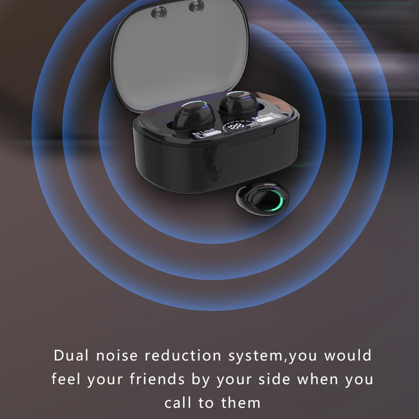 Mini TWS Wireless Bluetooth Earphones with Touch Display – Pink, Compact In-Ear Earbuds for Music & Calls