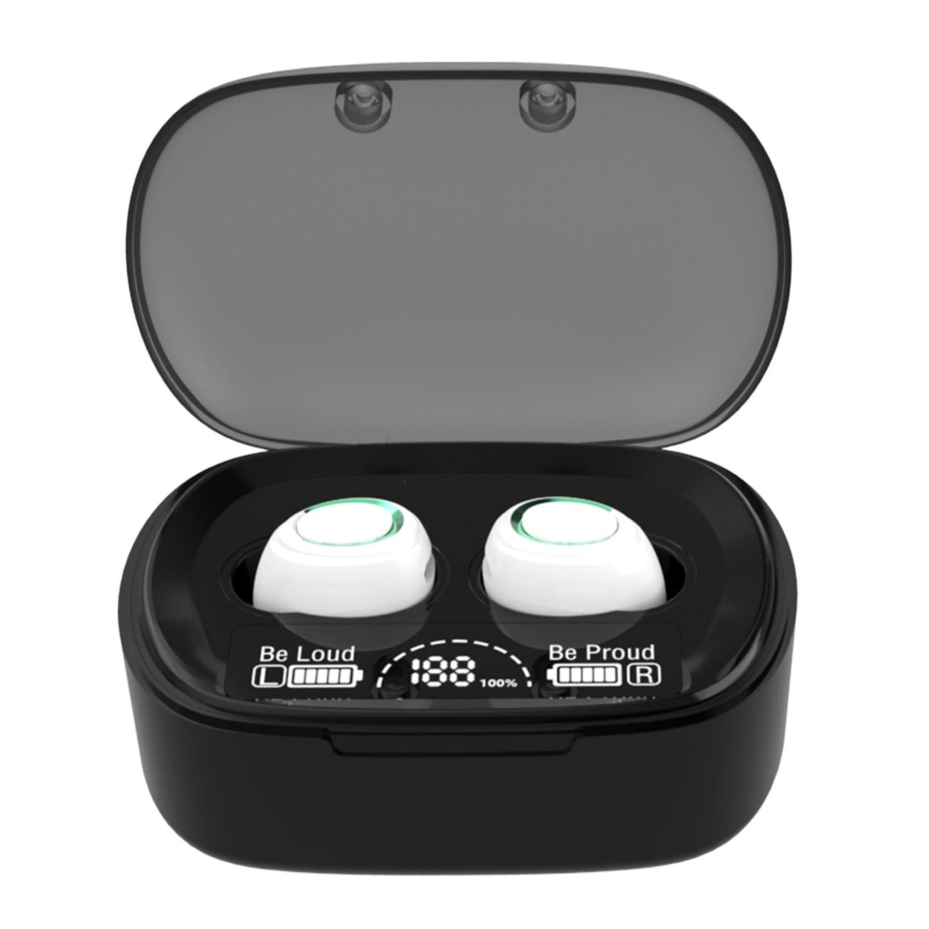 Mini TWS Wireless Bluetooth Earphones with Touch Display – Pink, Compact In-Ear Earbuds for Music & Calls