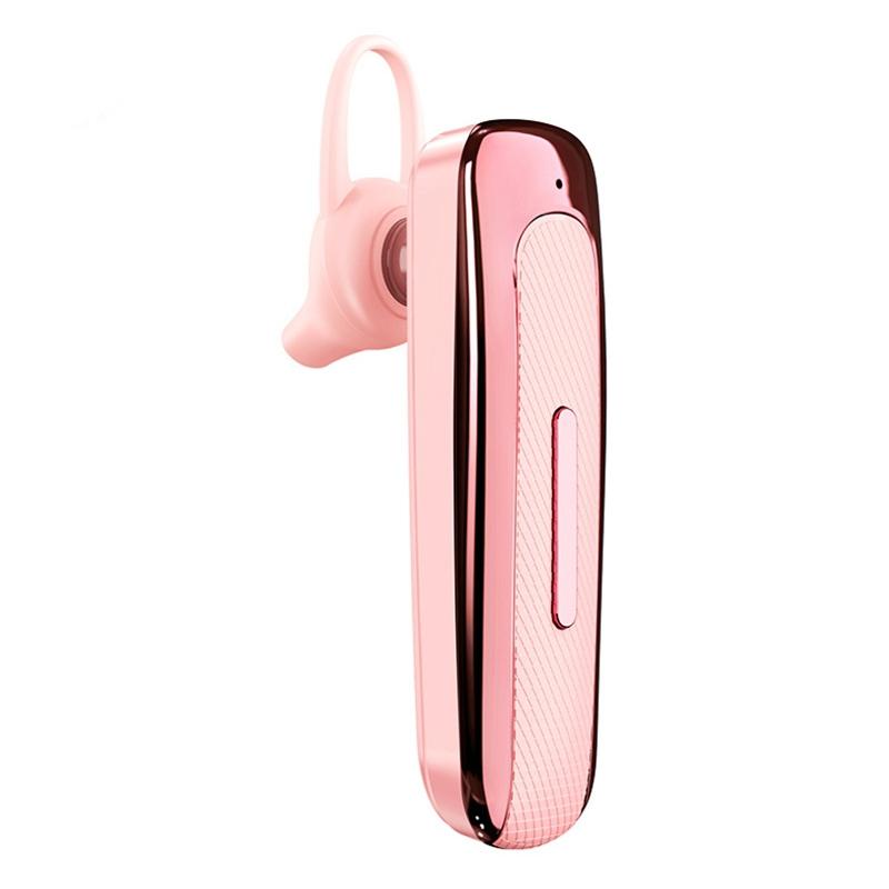 Wireless Unilateral Ear-Mounted Bluetooth Earphone – Noise Reduction Single-Ear Headset, Pink