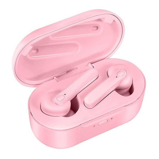 Waterproof Bluetooth 5.0 Earphones with Magnetic Charging Case – True Wireless Earbuds, Pink