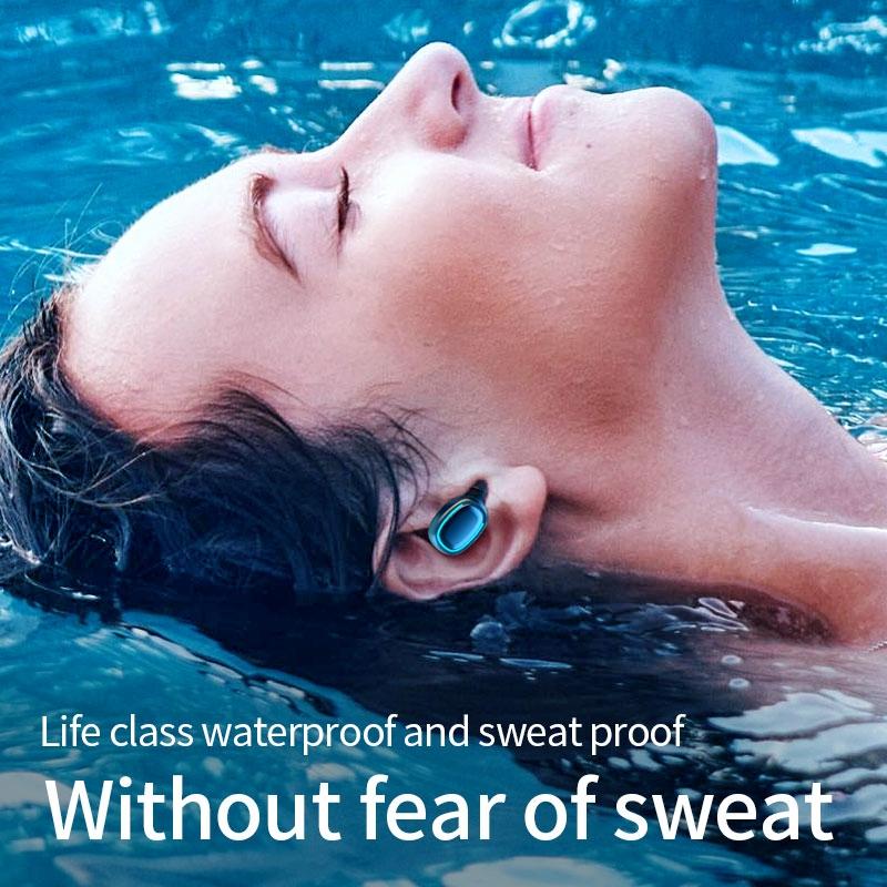 True Wireless Bluetooth Earphones with Digital Display & Charging Case – Stylish Pink, High-Quality Sound & Long Battery Life