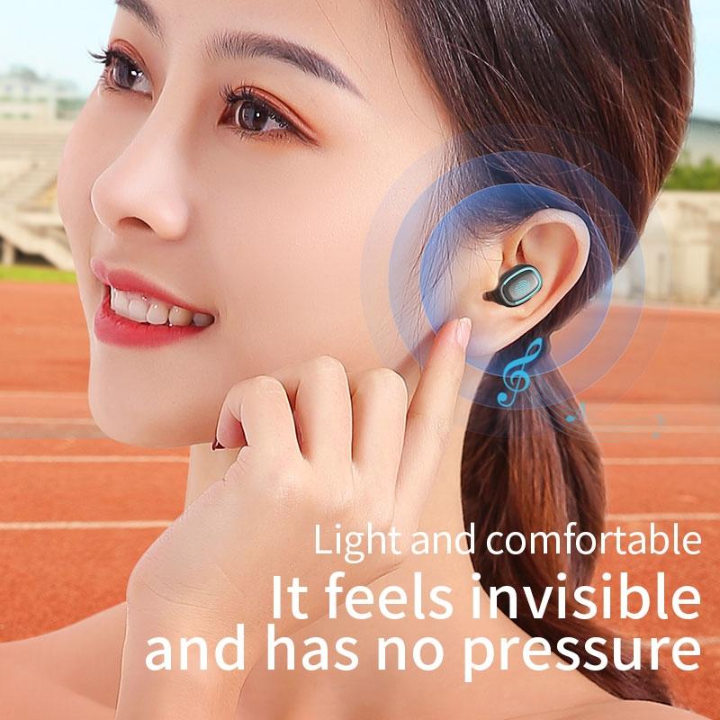 True Wireless Bluetooth Earphones with Digital Display & Charging Case – Stylish Pink, High-Quality Sound & Long Battery Life