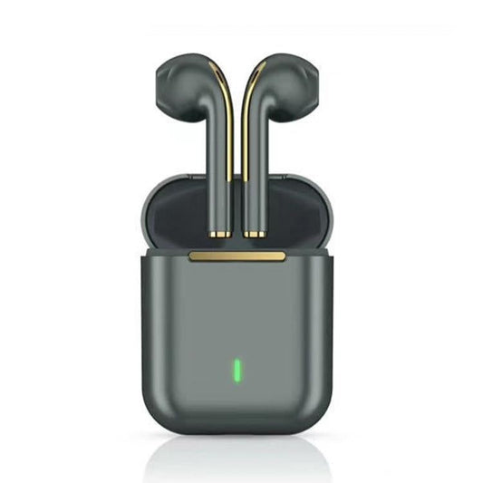 Wireless Binaural Bluetooth Earphones J18 with Charging Box – TWS In-Ear Headphones – Green