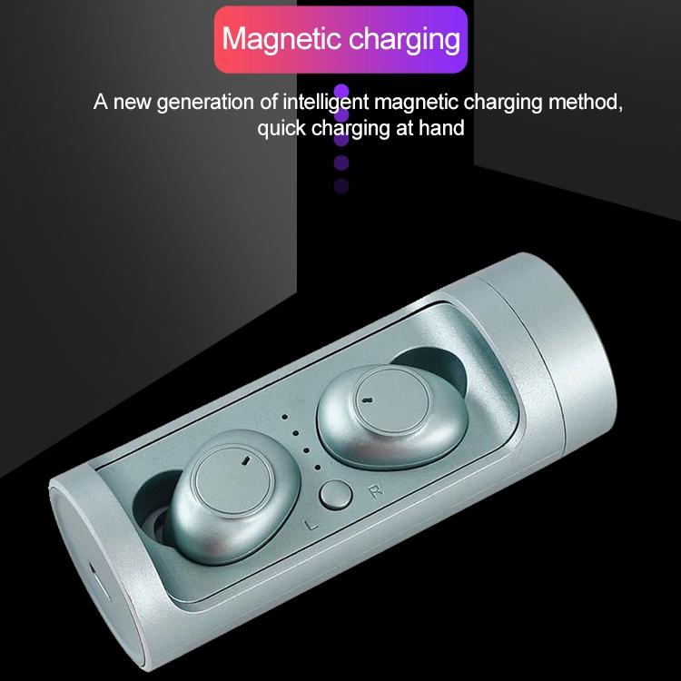 Wireless Bluetooth Touch Headset with Magnetic Charging & Automatic Pairing – Green, In-Ear Earbuds