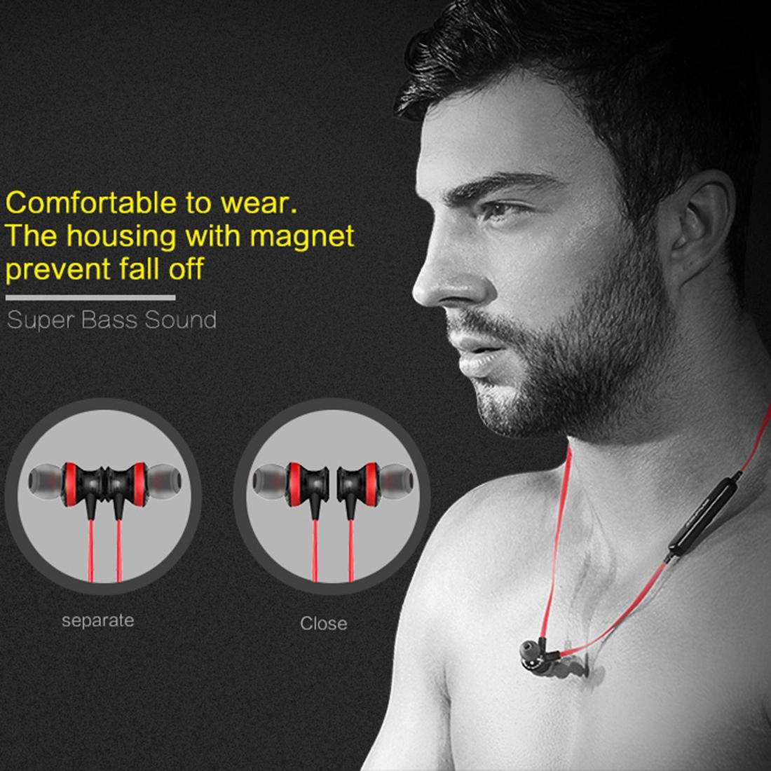 Wireless Magnetic Sport Earphones – Bluetooth Control with In-Ear Fit & Secure Neckband Design