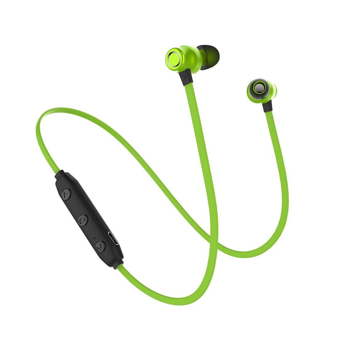X5 Waterproof Sports Bluetooth Earbuds – Magnetic Design, Secure Fit, Wireless Headphones – Green