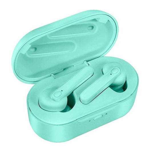 Waterproof Bluetooth 5.0 Earphones with Magnetic Charging Box – TWS Wireless Earbuds, Secure Fit, Green