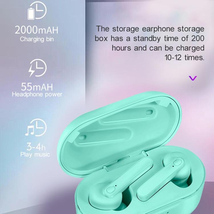 Waterproof Bluetooth 5.0 Earphones with Magnetic Charging Box – TWS Wireless Earbuds, Secure Fit, Green