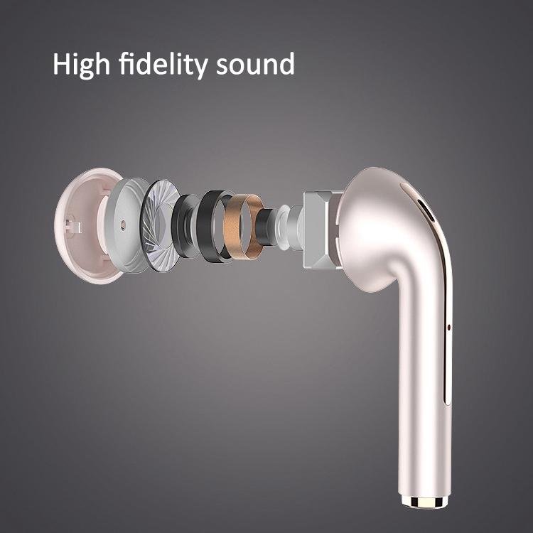 Rose Gold Wireless T&G J18 Bluetooth Earphones with Charging Box – True Wireless Earbuds