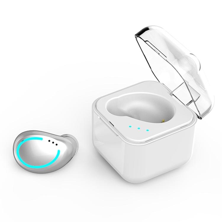 M-B8 Mini Wireless Bluetooth Earphone with Charging Box – Single-Ear Compact Headset (Rose Gold)