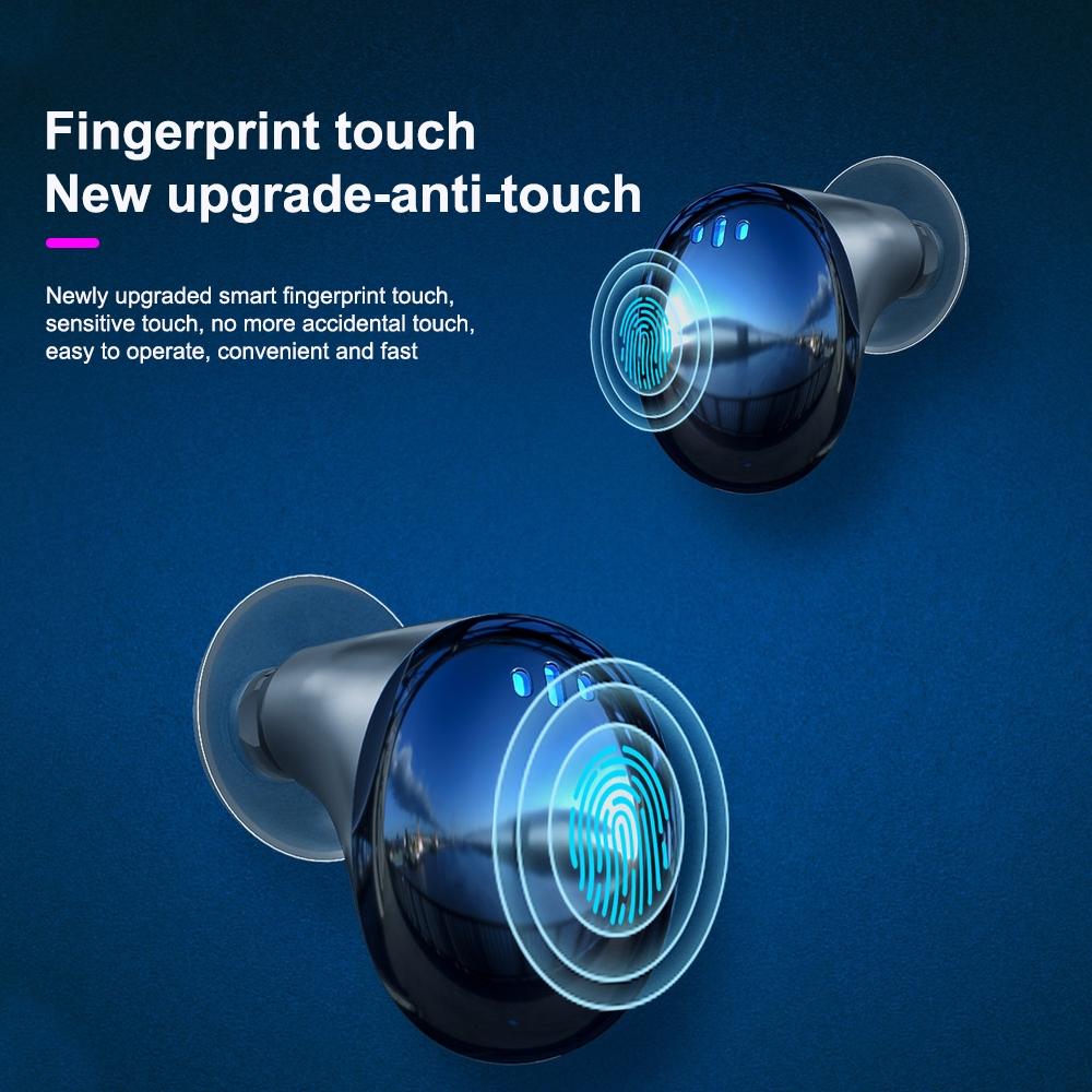 Metal Plating Wireless TWS Earphones with Charging Box – Bluetooth 5.0, Grey