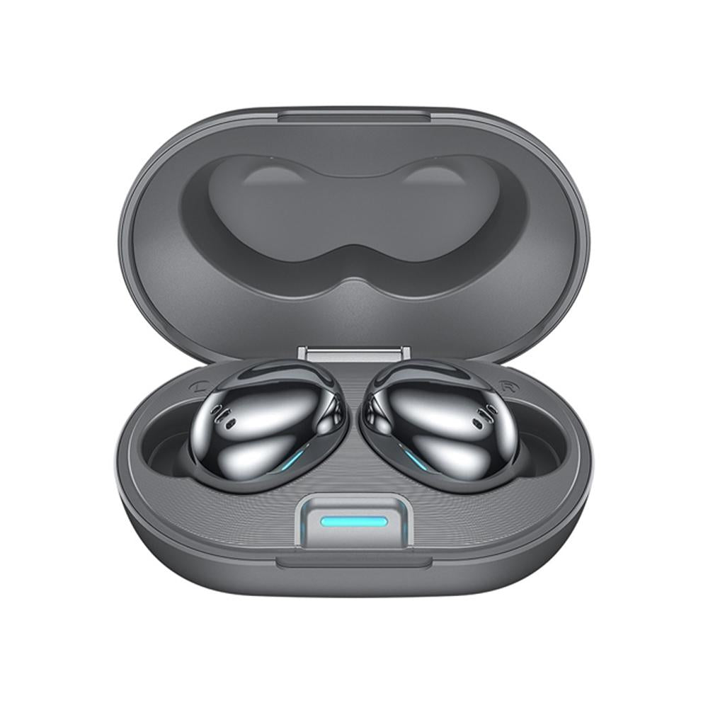 Metal Plating Wireless TWS Earphones with Charging Box – Bluetooth 5.0, Grey