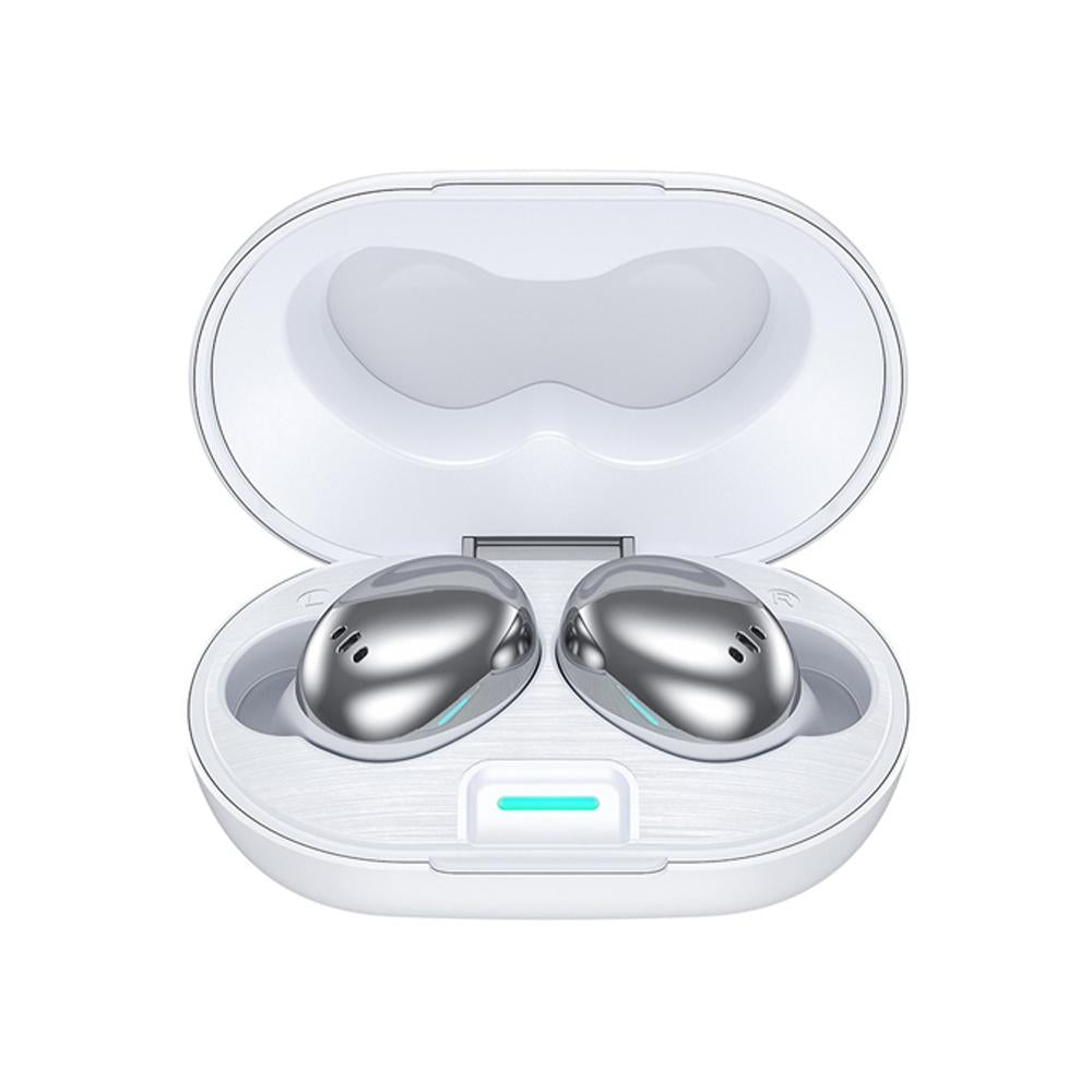 Metal Plating Wireless TWS Earphones with Charging Box – Bluetooth 5.0, Grey