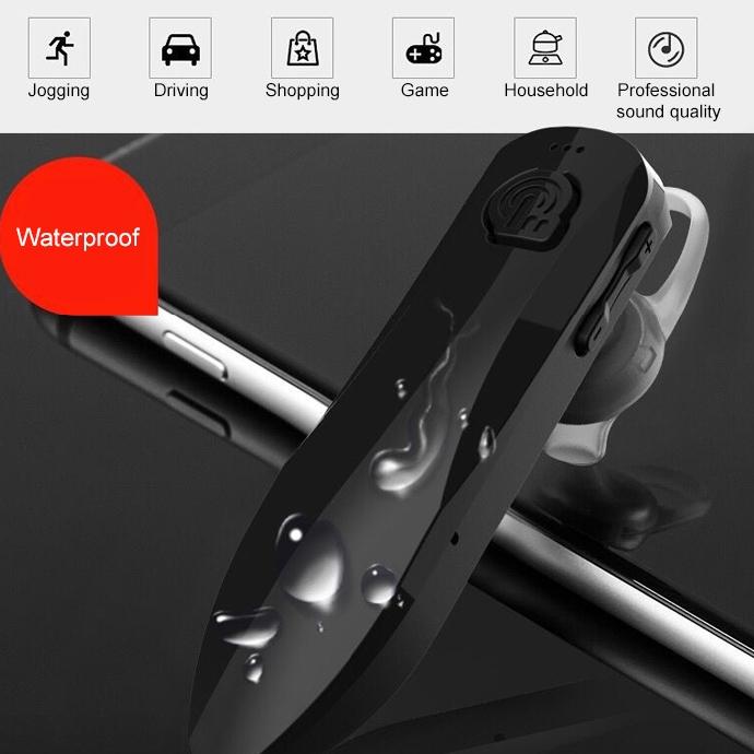 Mini Wireless Sport Bluetooth Headset – Compact & Lightweight Earphone with Built-in Mic – Universal Gold