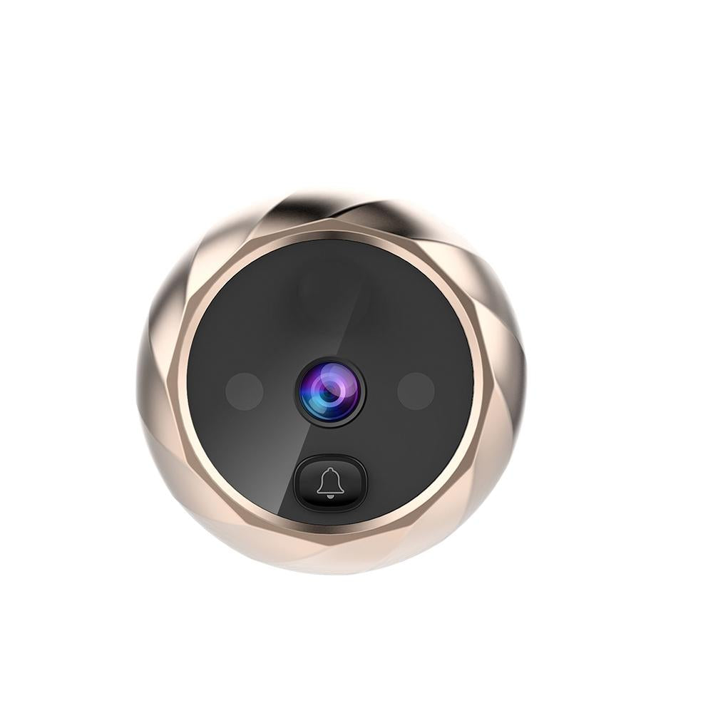 2.8″ LCD Screen Cat Eye Video Doorbell – Gold | Night Vision & Indoor Monitoring