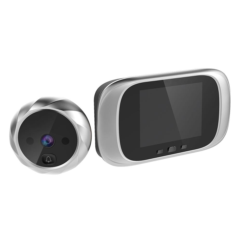 2.8″ LCD Screen Cat Eye Video Doorbell – Gold | Night Vision & Indoor Monitoring