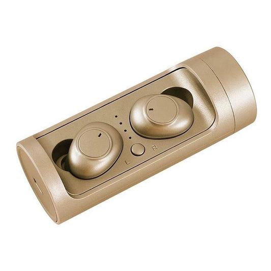 Wireless Touch Bluetooth Headset with Magnetic Charging & Automatic Pairing – Gold