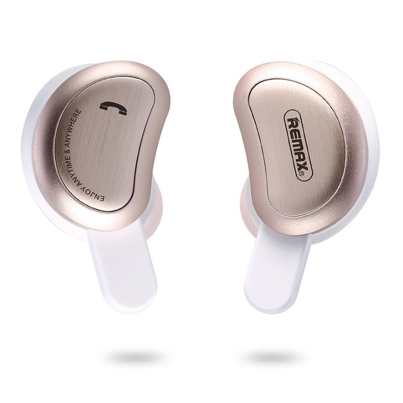 Wireless Bluetooth Earphones with Charging Box – Half Moon Shape, Gold, True Wireless, Clear Sound, Long Battery Life