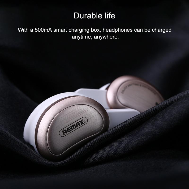Wireless Bluetooth Earphones with Charging Box – Half Moon Shape, Gold, True Wireless, Clear Sound, Long Battery Life