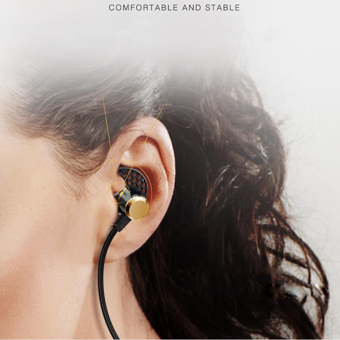 Kin-88 Wireless In-Ear Earphones with Mic – Bluetooth, Premium Sound, Gold
