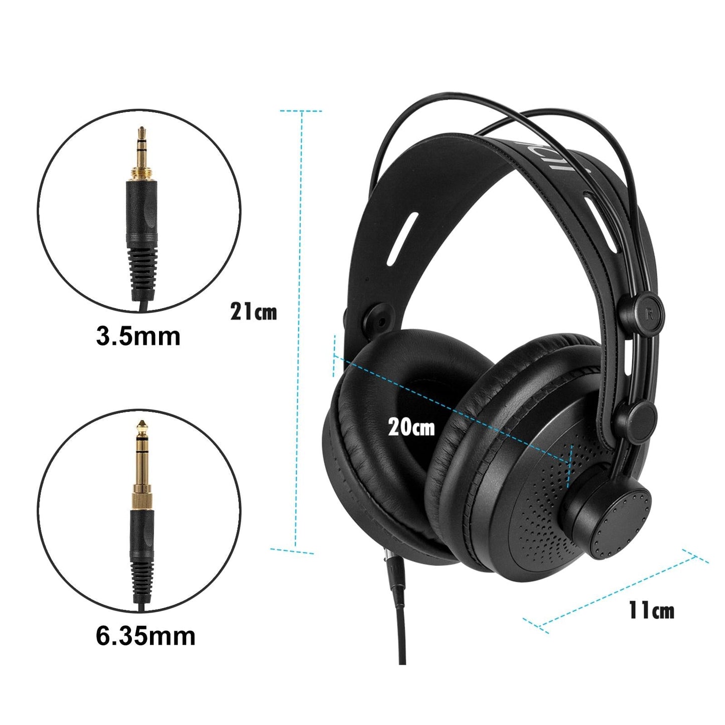 Yanmai D68 Recording Headphones – Black/Gold, Studio-Grade Sound, Comfortable Fit, Noise Isolation