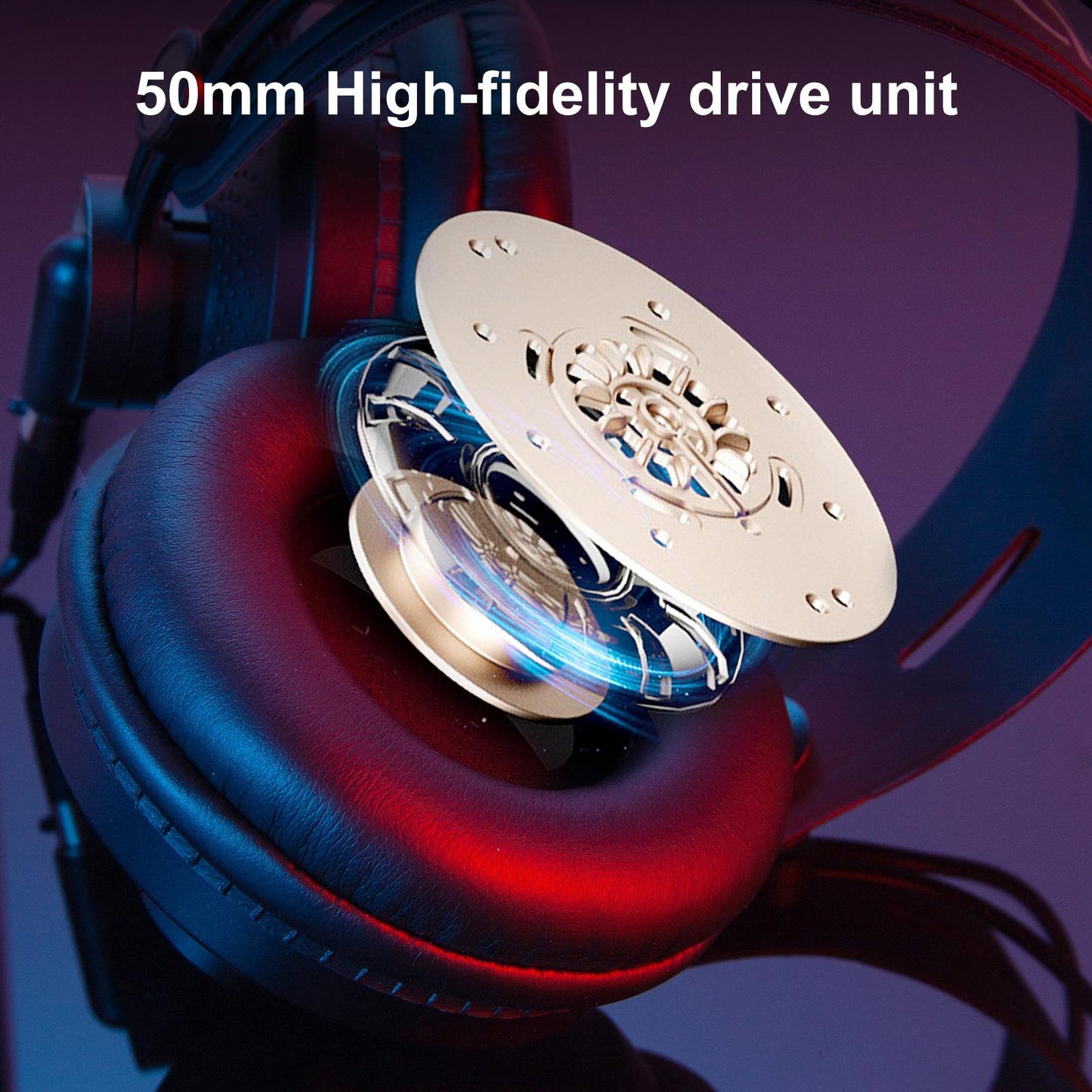 Yanmai D68 Recording Headphones – Black/Gold, Studio-Grade Sound, Comfortable Fit, Noise Isolation