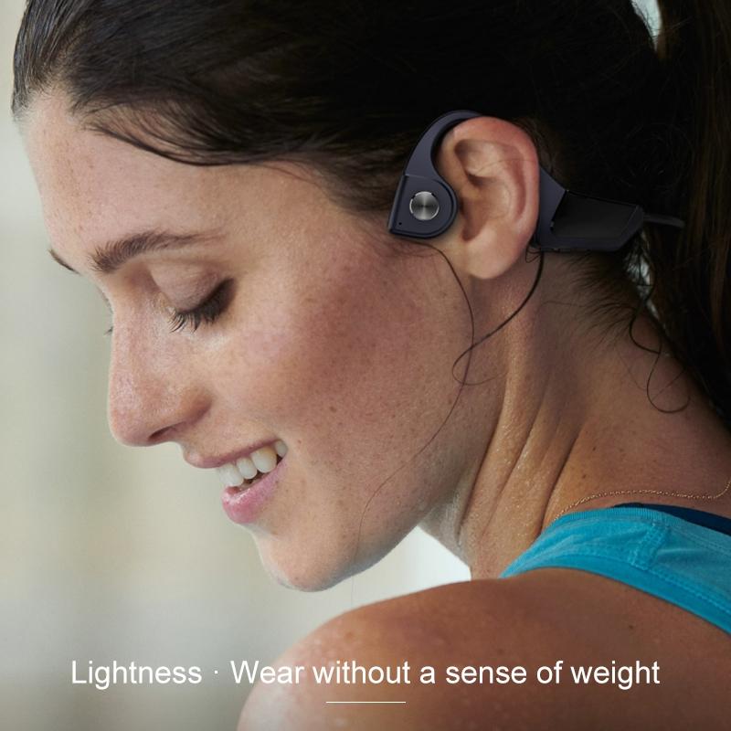 Wireless Bone Conduction Bluetooth Earphones – 5.0 Stereo 4.1 – Black/Blue