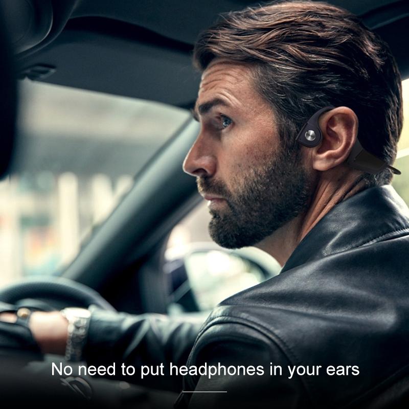 Wireless Bone Conduction Bluetooth Earphones – 5.0 Stereo 4.1 – Black/Blue