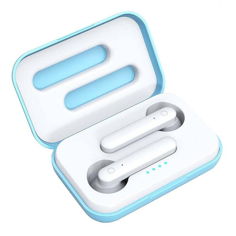 Wireless Touch Bluetooth 5.0 Earphones with Magnetic Charging Case – Blue True Wireless Earbuds