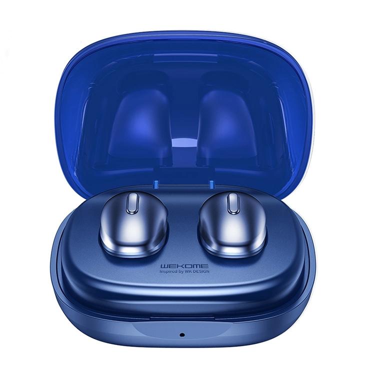 True Wireless Bluetooth 5.0 Earphones – Compact In-Ear TWS Earbuds with Charging Case – Blue
