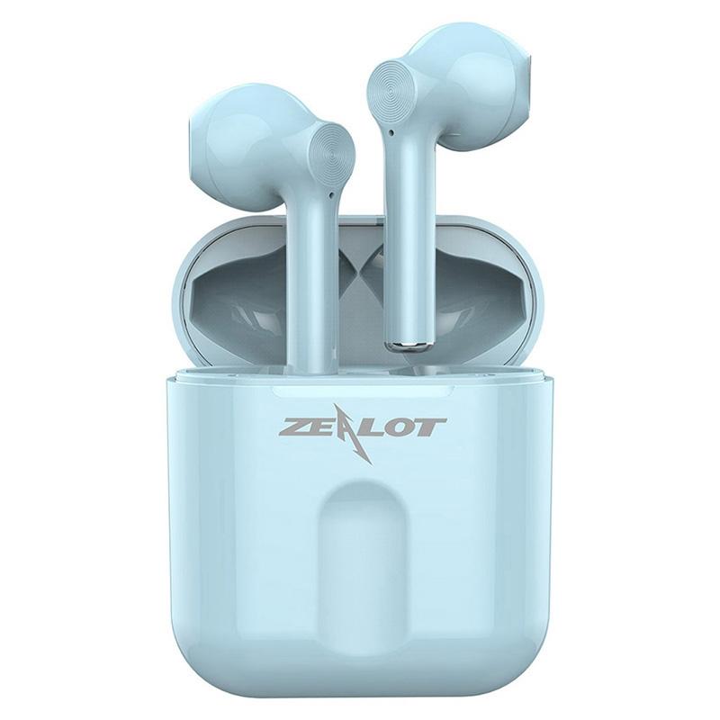 Wireless Bluetooth 5.0 Earbuds with Charging Case – Blue, True Wireless TWS In-Ear Headphones with Mic for Music & Calls
