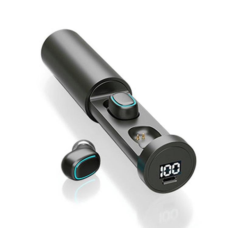 True Wireless Bluetooth Earphones with Digital Display & Charging Box – TWS In-Ear Stereo Earbuds (Blue)