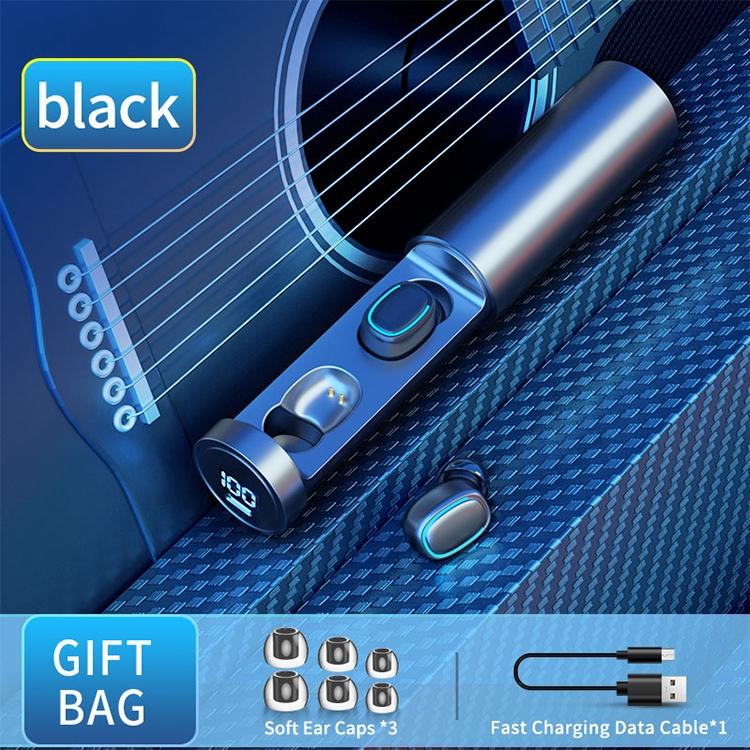 True Wireless Bluetooth Earphones with Digital Display & Charging Box – TWS In-Ear Stereo Earbuds (Blue)