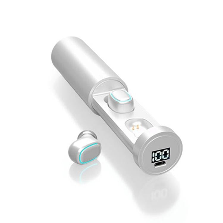 True Wireless Bluetooth Earphones with Digital Display & Charging Box – TWS In-Ear Stereo Earbuds (Blue)