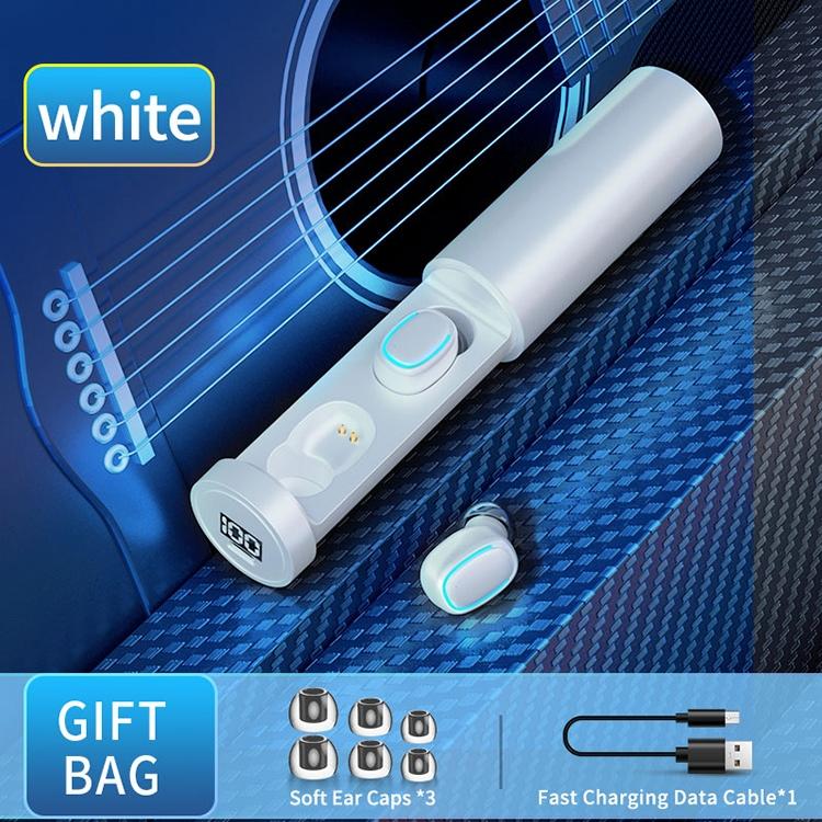 True Wireless Bluetooth Earphones with Digital Display & Charging Box – TWS In-Ear Stereo Earbuds (Blue)