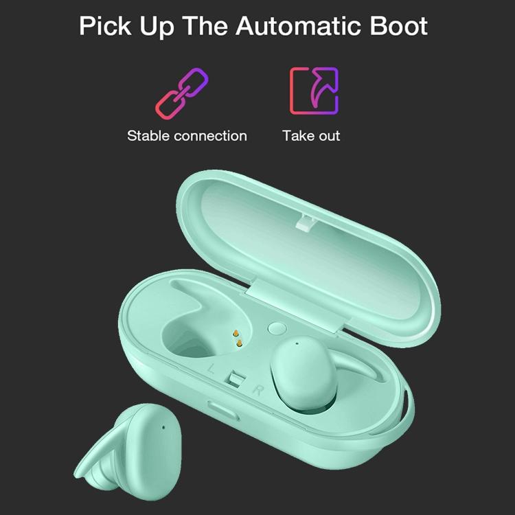 Waterproof Wireless Bluetooth Earphones with Magnetic Charging Case – 300mAh Battery, Blue, True Wireless