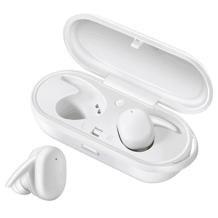 Waterproof Wireless Bluetooth Earphones with Magnetic Charging Case – 300mAh Battery, Blue, True Wireless