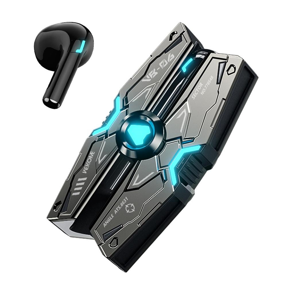 VB06 Mech Series Metal Bluetooth Earphones – Tarnish Finish, Wireless In-Ear Design with Mic for Music & Calls