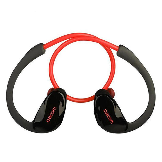 Red Dacom Athlete Bluetooth Earphones with Mic – Sport Running Stereo Headphones