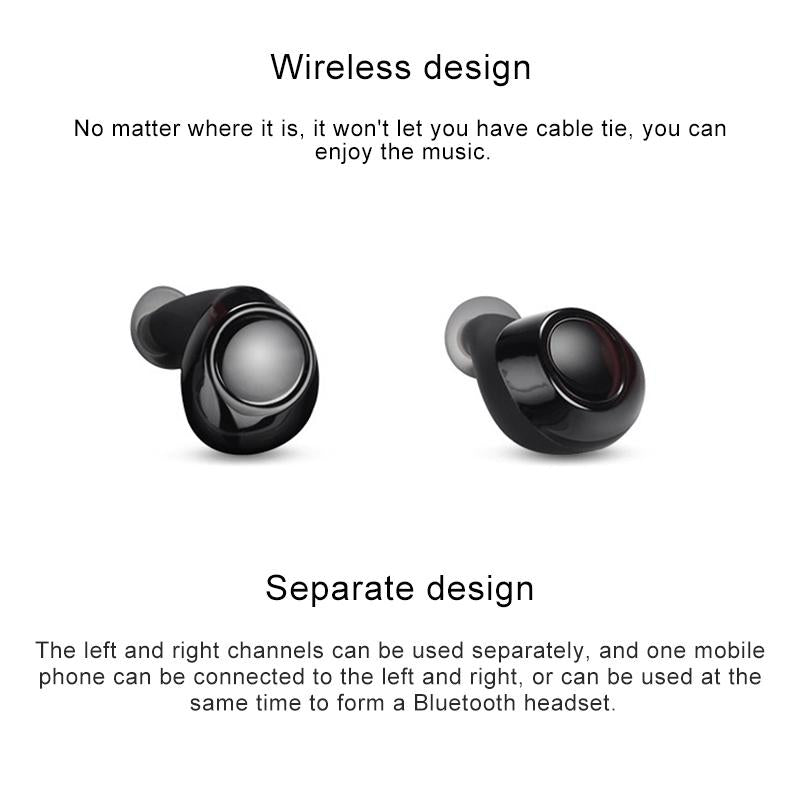 Wireless TWS Bluetooth 5.0 Earphones with Drawer-Style S2 Design – In-Ear Headphones – Red