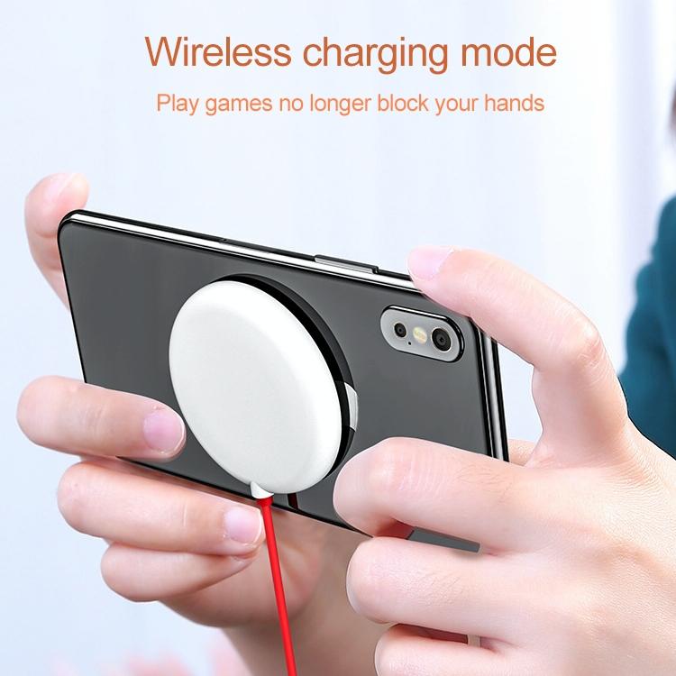 Wireless Fast Charger with Suction Cup & 1.5M Cable – Red | Qi-Compatible Phone Charging Dock