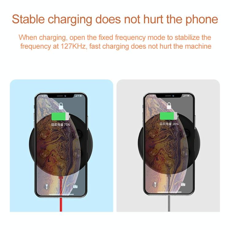 Wireless Fast Charger with Suction Cup & 1.5M Cable – Red | Qi-Compatible Phone Charging Dock