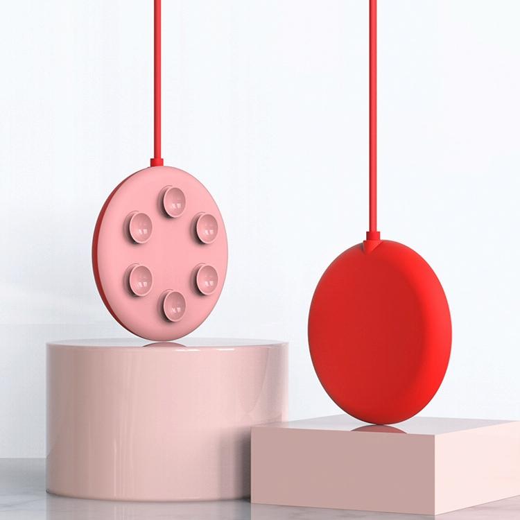 Wireless Fast Charger with Suction Cup & 1.5M Cable – Red | Qi-Compatible Phone Charging Dock