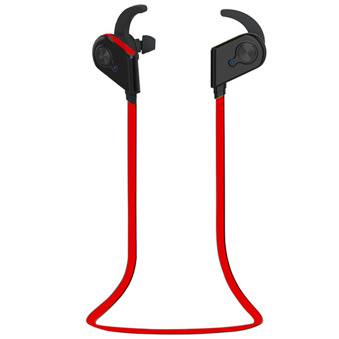 Red Wireless Bluetooth In-Ear Headset – Magnetic Switch, LED Indicator Light & Secure Fit