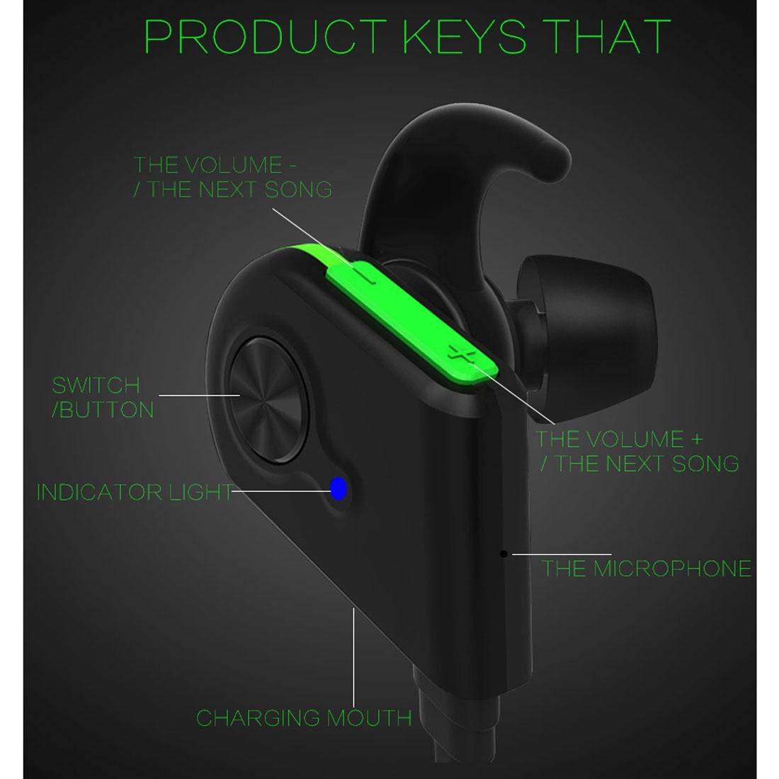 Red Wireless Bluetooth In-Ear Headset – Magnetic Switch, LED Indicator Light & Secure Fit